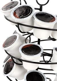 img 1 attached to ☕ Organize Your Coffee Station with the Stylish Black Metal K Cup Holder and K Pods Storage Basket