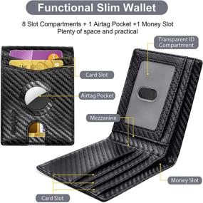 img 3 attached to 💼 Genuine Minimalist Blocking Accessories for Men's Wallets, Card Cases & Money Organizers by Doeboe