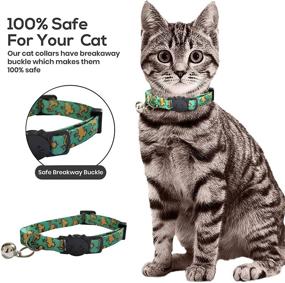 img 3 attached to 🐱 Discover the Purrr-fect Style! Cat Collar Unique Designs with 22+ Patterns, Breakaway Feature and Bell - Ideal for Cute Girl & Boy Fancy Kittens, Small, Medium & Large - Frog Design