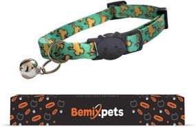 img 4 attached to 🐱 Discover the Purrr-fect Style! Cat Collar Unique Designs with 22+ Patterns, Breakaway Feature and Bell - Ideal for Cute Girl & Boy Fancy Kittens, Small, Medium & Large - Frog Design