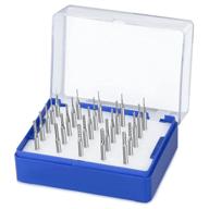 🔧 k kwokker end mills cnc router bits: premium carbide tungsten steel milling bits for wood pcb - 25pcs set, 1/8" shank, 0.5mm to 3.175mm, 38mm long, multi-size and luxurious match logo