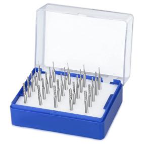 img 4 attached to 🔧 K Kwokker End Mills CNC Router Bits: Premium Carbide Tungsten Steel Milling Bits for Wood PCB - 25Pcs Set, 1/8" Shank, 0.5mm to 3.175mm, 38mm Long, Multi-Size and Luxurious Match