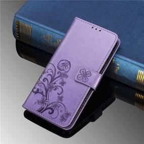 img 3 attached to 🌸 Supdigital Galaxy A32 5G Wallet Case [Lavender]: Flower Embossed PU Leather Flip Cover with Card Holder and Stand for Samsung Galaxy A32 5G 2021 Release