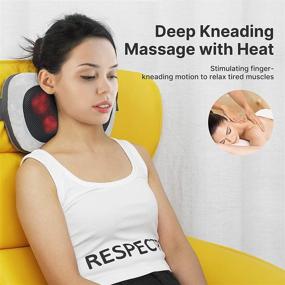 img 3 attached to 🌸 RENPHO Back Massager with Heat: Ultimate Shiatsu Massage Pillow for Deep Tissue Relief at Home or Office