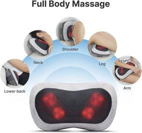 img 1 attached to 🌸 RENPHO Back Massager with Heat: Ultimate Shiatsu Massage Pillow for Deep Tissue Relief at Home or Office