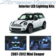 💡 улучшенный комплект интерьерных светодиодов xtremevision cool white (10 штук) для mini cooper 2007-2012 + профессиональная установка логотип