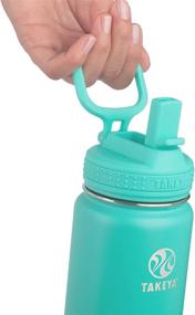 img 2 attached to 💧 Takeya Actives Teal 22oz Insulated Water Bottle with Straw Lid: Stay Hydrated On-The-Go!