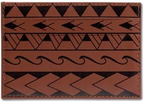 img 3 attached to 🌺 Authentic Polynesian Tattoo Leather Credit Holder - A Must-Have for Men's Accessories!