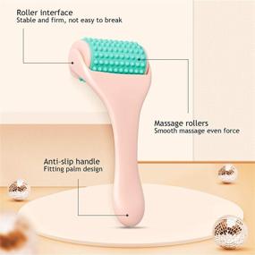 img 2 attached to 🌿 Mint Green Silicone Manual Fascia Muscle Roller - Portable Cellulite Massager for Muscles Relief, Neck, Arm, Leg, Back, Body - Deep Tissue Massage Stick Tool for Effective Results