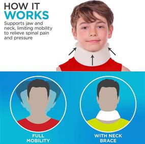 img 2 attached to 🧒 BraceAbility Kids Neck Brace: Pediatric Cervical Collar for Children with Whiplash and Torticollis - Small Youth Support Cuff (S)