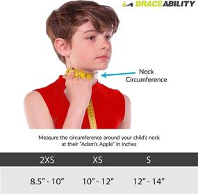 img 3 attached to 🧒 BraceAbility Kids Neck Brace: Pediatric Cervical Collar for Children with Whiplash and Torticollis - Small Youth Support Cuff (S)