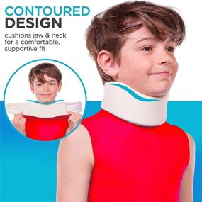 img 1 attached to 🧒 BraceAbility Kids Neck Brace: Pediatric Cervical Collar for Children with Whiplash and Torticollis - Small Youth Support Cuff (S)