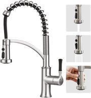 🚰 yitahome brushed nickel kitchen faucet with pull out down sprayer - industrial commercial sink faucet for grifos de cocina logo