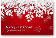 libaoge entrance mat: merry christmas snowflake red background design, customizable xmas decor, indoor front door mat 16x24in логотип