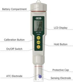 img 3 attached to 📊 Dr.meter PH100 Digital PH Meter - High Accuracy with 0.01 Resolution and ATC - Wide 0-14pH Range - Water Quality Tester for Home, Pool, Juice, Lab, Brewing - Pocket Size