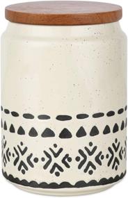 img 4 attached to Kopmath Ceramic Kitchen Canister, 29 FL OZ (850 ml), Starry-Sky Bohemian Style, Airtight Coffee Canister, Durable & Dishwasher Safe, Food Storage Jar for Coffee Grounds, Sugar, Tea, Spices, Nuts, and Candies - 1 Piece