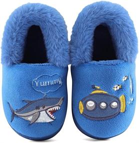 img 3 attached to 👣 Durable Cartoon Toddler Slippers: Cute Boys' Shoes for Cozy Indoor Adventures