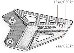 img 3 attached to Защита пятки для пассажира платформы подножки для мотоцикла Kawasaki Z900 2017 2018 2019 2020 2021 из алюминиевого сплава (синий)