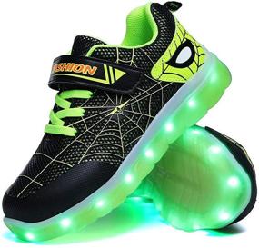 img 4 attached to Get Your Kids Spidey-Sense Tingling with YUNICUS Light Up Shoes - Perfect Gift for Birthdays, Thanksgiving, and Christmas!