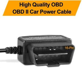 img 3 attached to OBD2 OBD Power Cable for Dash Camera by Ssontong - Mini USB OBDII Adapter Hardwire Charger Cable | 24-Hour Surveillance and Acc Two Mode with Switch Button (Mini USB Port)