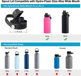 img 2 attached to 🚰 HydroFlask Wide Mouth Spout Lid: Chug Compatible, 32oz & 40oz Options