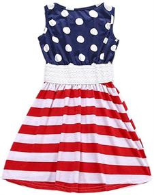 img 3 attached to 🎉 CM-Kid Little Girls 4th of July Dress for Summer | Toddler Clothes for Kids Ages 2-6 Years