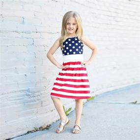 img 2 attached to 🎉 CM-Kid Little Girls 4th of July Dress for Summer | Toddler Clothes for Kids Ages 2-6 Years