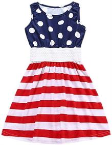 img 4 attached to 🎉 CM-Kid Little Girls 4th of July Dress for Summer | Toddler Clothes for Kids Ages 2-6 Years