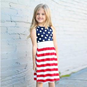 img 1 attached to 🎉 CM-Kid Little Girls 4th of July Dress for Summer | Toddler Clothes for Kids Ages 2-6 Years