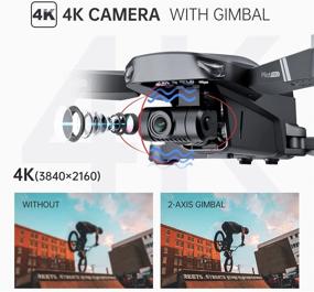 img 3 attached to High-Performance GPS 4k Drone with 2-Axis Gimbal EIS Camera: Ideal for Adults Beginners,3280ft Long Range Professional Quadcopter, Brushless Motor, 50Mins Flight Time, WiFi 5G FPV Transmission, Auto Return, Foldable