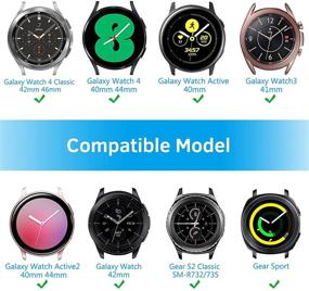 img 3 attached to 🌟 Ремешок Fintie для Galaxy Watch 42 мм и Galaxy Watch Active - 20 мм металлический ремешок из нержавеющей стали для замены на Samsung Gear Sport, Gear S2 Classic Smartwatch - черный/серебристый