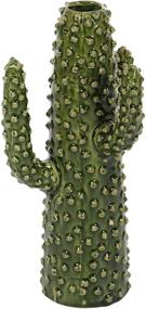 img 3 attached to 🌵 12 дюймов x 5 дюймов Декоративный керамический ваза Deco 79 в зеленом дизайне кактуса