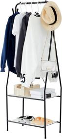 img 4 attached to 🧥 Black Coat Rack with Shelves - YOUDENOVA Small Clothes Rack, Freestanding Clothing Garment Rack for Living Room