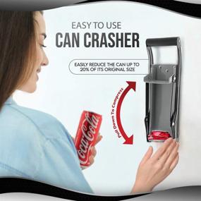 img 3 attached to 🍾 Ram-Pro 12 oz Aluminum Can Crusher & Bottle Opener: Heavy Duty Metal Wall Mounted Soda Beer Smasher – Eco-Friendly Recycling Tool