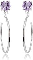 sophisticated sterling silver amethyst dangling earrings for girls: exquisite jewelry for every occasion logo