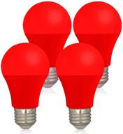 🔴 vibrant led red color light bulb | a19 e26 base red bulbs - illuminate with rich red glow logo