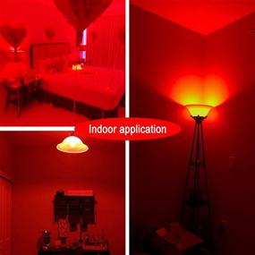 img 2 attached to 🔴 Vibrant LED Red Color Light Bulb | A19 E26 Base Red Bulbs - Illuminate with Rich Red Glow