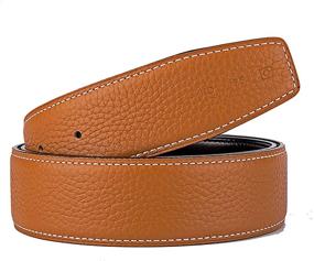 img 2 attached to Vatees Womens Leather Replacement Buckle Men's Accessories in Belts