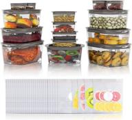 🍱 60-piece food storage containers set (15 containers with lids + 30 reusable bags), bpa free boxes for fridge, microwave, dishwasher, freezer - safe and convenient логотип