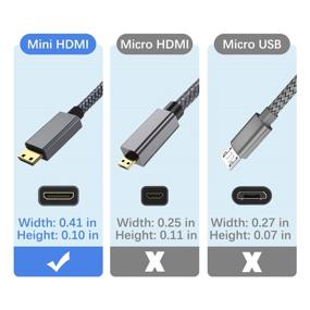 img 3 attached to 🔌 Elebase Mini HDMI to HDMI Cable: 6.6 FT, 4K 60Hz | DSLR Camera, Camcorder, Graphics Video Card