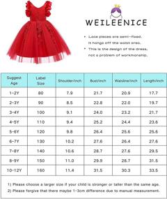 img 3 attached to 🌸 Weileenice Flower Girl Lace Dress: Perfect for Pageants, Weddings, Christmas Holidays, and Kids Party Dresses