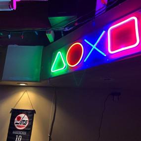 img 3 attached to 🎮 Gaming Neon Lights: USB Powered Led Sign (16.5"x4.7") for Bedroom & Game Room Decor - Ideal for Man Cave Bar, Living Room, and Party Decoration Accessories