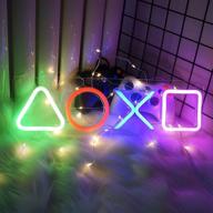 🎮 gaming neon lights: usb powered led sign (16.5"x4.7") for bedroom & game room decor - ideal for man cave bar, living room, and party decoration accessories логотип