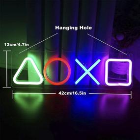 img 2 attached to 🎮 Gaming Neon Lights: USB Powered Led Sign (16.5"x4.7") for Bedroom & Game Room Decor - Ideal for Man Cave Bar, Living Room, and Party Decoration Accessories