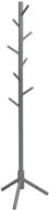 🧥 tangkula height adjustable coat rack stand - free standing rubber wood coat stand with 8 hooks for home office hall entryway - entryway coat tree coat hanger stand logo