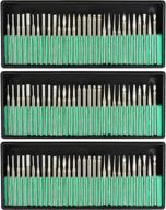 🔩 90-piece diamond burr bits drill kit for engraving carving rotary tool - timesetl, 1/8" (3mm) shank, ideal for glass, gemstone, metal logo