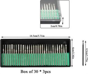 img 3 attached to 🔩 90-Piece Diamond Burr Bits Drill Kit for Engraving Carving Rotary Tool - TIMESETL, 1/8" (3mm) Shank, Ideal for Glass, Gemstone, Metal