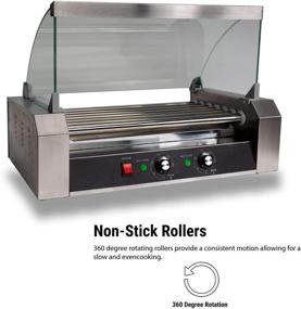 img 3 attached to 🌭 SYBO ET-R2-7 Hot Dog Roller: Commercial and Household 18 Hot Dog Sausage Grill Cooker Machine with 7 Non-Stick Rollers and Removable Stainless Steel Drip Tray