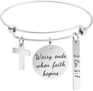 memgift inspirational bracelet: christian jewelry gift for her, bible verse expandable jewelry logo