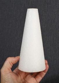 img 1 attached to 🎨 Set of 6 Styrofoam Cones in White, Ideal for Crafting and Decoration